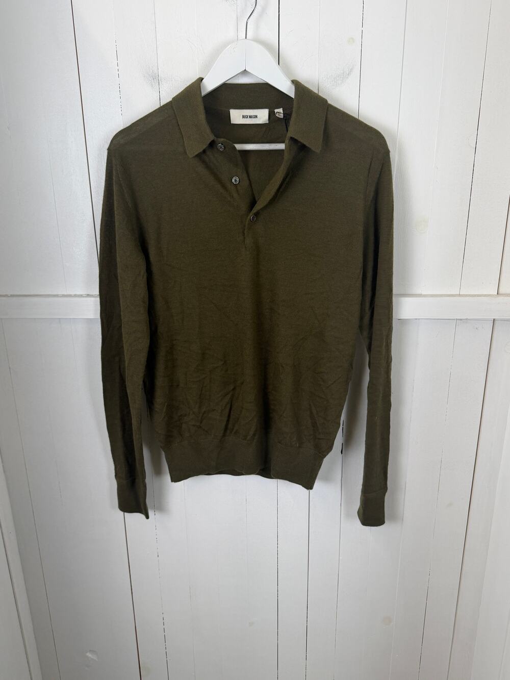 Buck Mason Green Cashmere Pullover Sweater Men’s Size S NWT